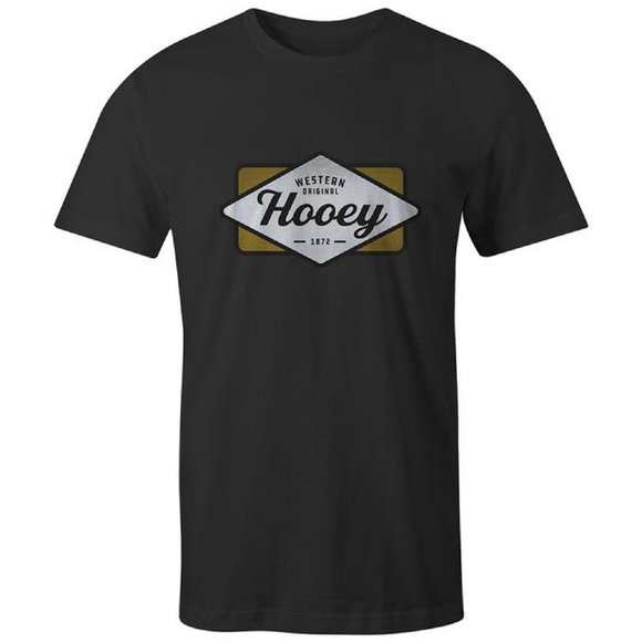 HT1515BK-Y Hooey Youth Diamond Logo Crew Neck Tee, Black - Picture 1 of 1